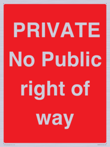 PRIVATE No Public right of way
